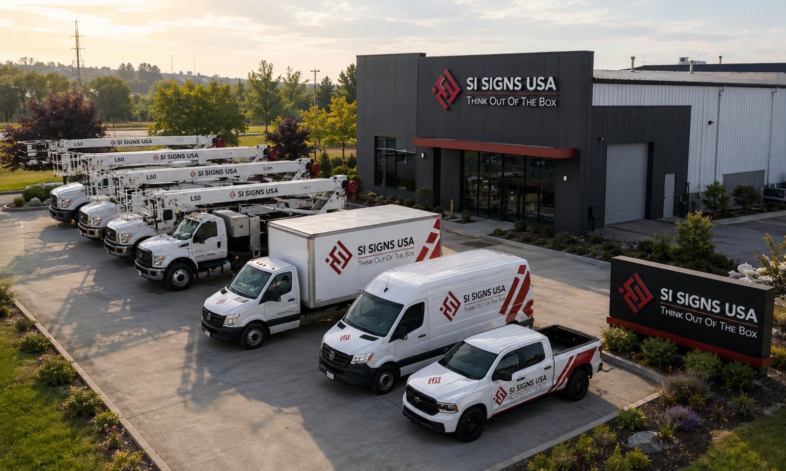 SI Signs USA facility and fleet