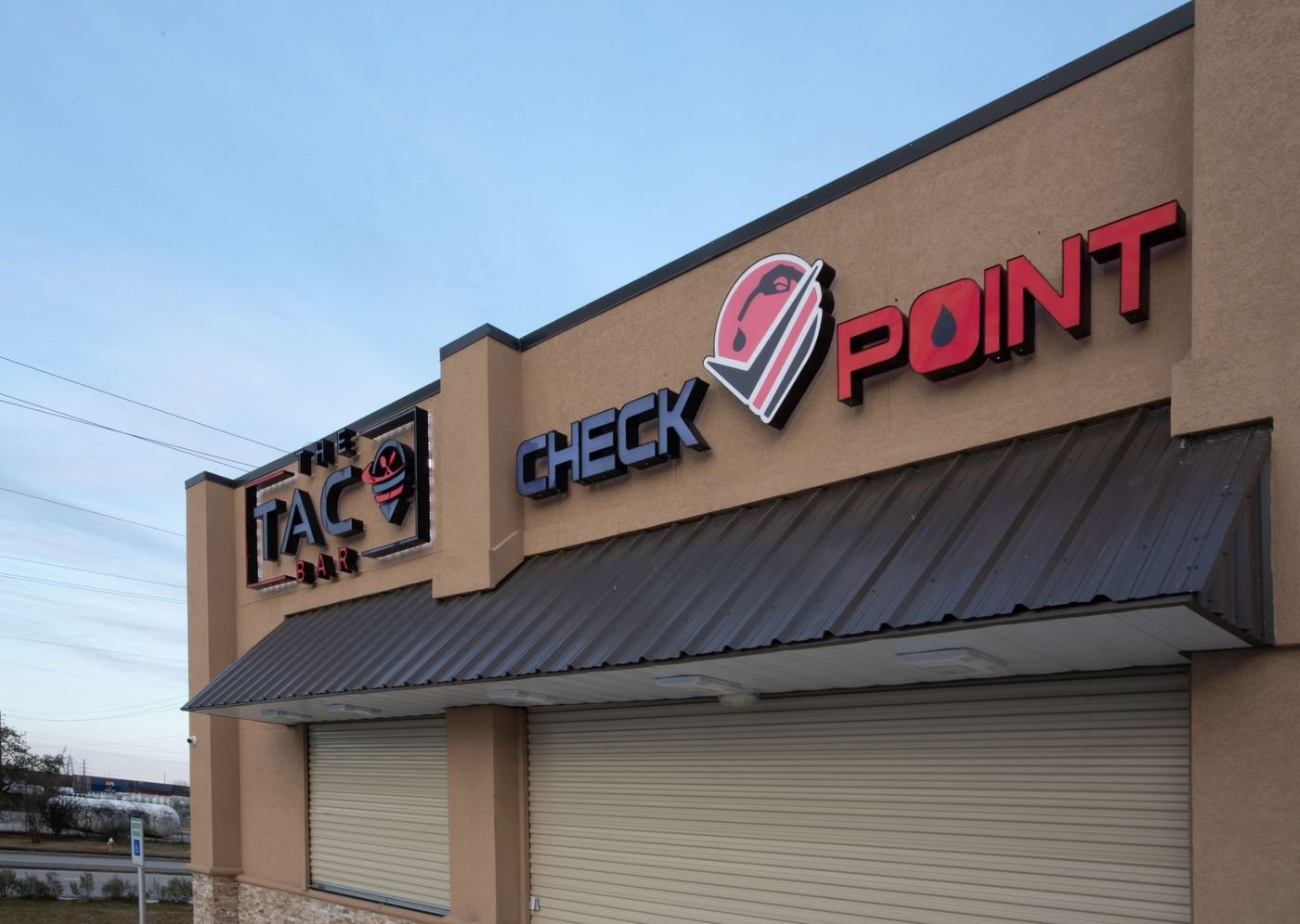 Taco Bar & Check Point channel-letter signage by SI Signs USA